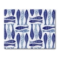 thumbnail image 1 of CounterArt Blue Fish"3mm Tempered Glass Cutting Board 10" by 8", 1 of 7