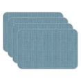 thumbnail image 1 of CounterArt "Blue/Natural Basket Weave Design" Reversible Easy Care Flexible Plastic Placemat 4 Pack, 1 of 8