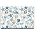thumbnail image 1 of CounterArt "Blue Shells" Decorative Artistic 30” x 20” Vinyl Comfort Floor Mat, 1 of 6