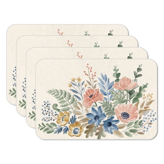 CounterArt "Botanicals" 4-Pack Reversible Tabletop Placemats