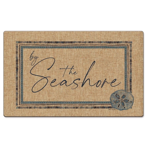 CounterArt By The Seashore Indoor/Outdoor Natural Linen Look Floor Mat
