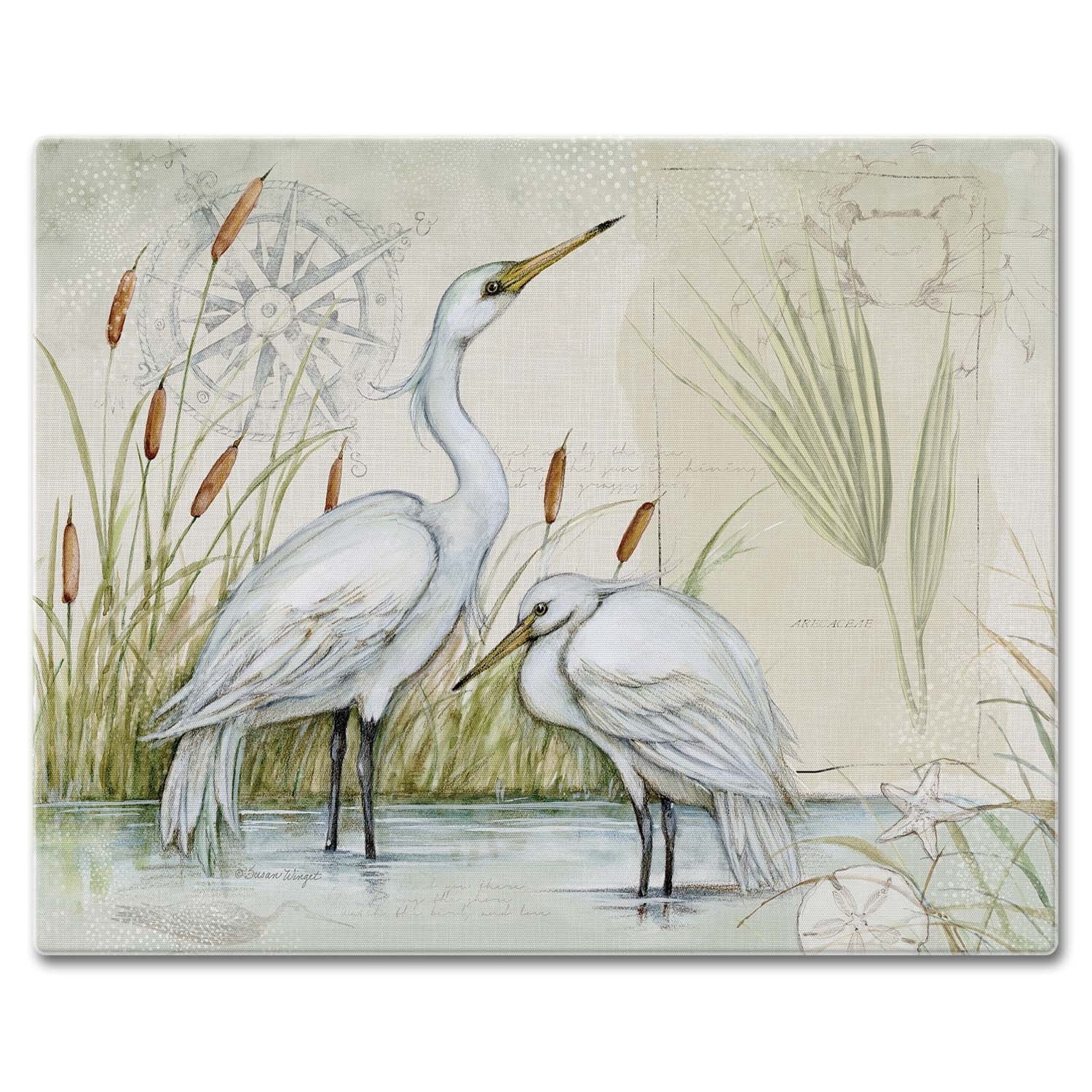 CounterArt Caribbean Seas 3mm Tempered Glass Cutting Board 15" by 12"