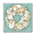 thumbnail image 1 of CounterArt "Coastal Wreath" Single Image Absorbent Stone Tumbled Tile Coaster 4 Pack, 1 of 9
