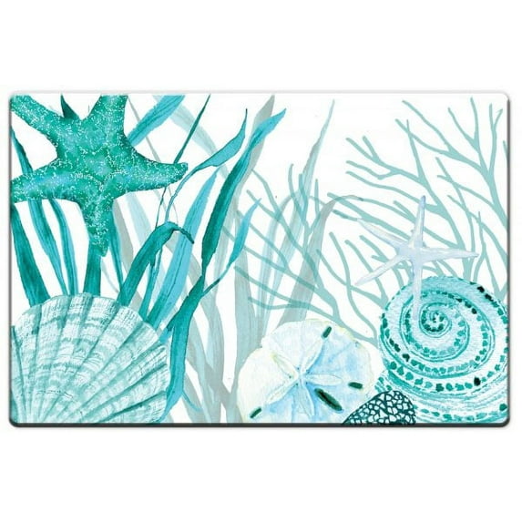 CounterArt "Coral Life" Vinyl Kitchen Floor Mat