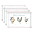 thumbnail image 1 of CounterArt "Countryside Roosters" 4-Pack Reversible Tabletop Placemats, 1 of 7