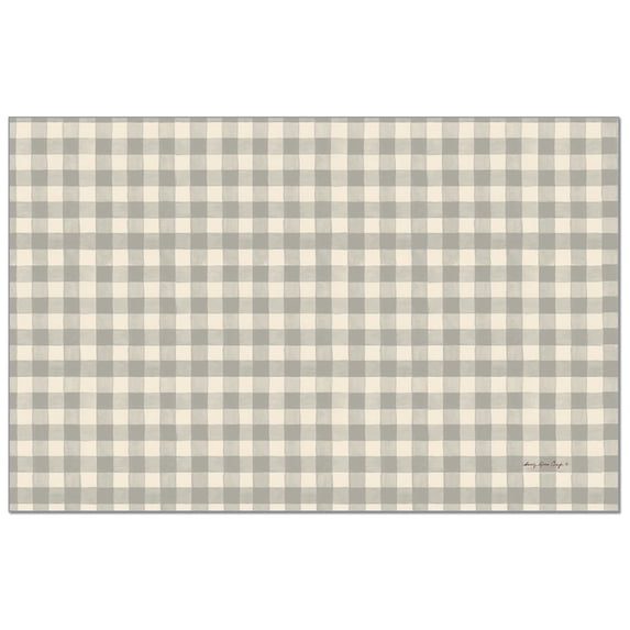 CounterArt "Fall Gingham" 24-Sheet Reusable Premium Paper Placemats