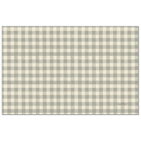 CounterArt "Fall Gingham" 24-Sheet Reusable Premium Paper Placemats