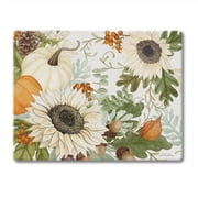 CounterArt Farmhouse Fall 3mmTempered Glass Cutting Board 10" by 8"
