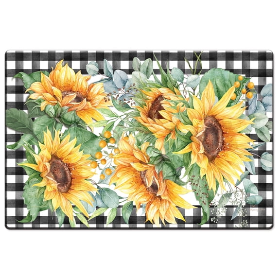 Highland Home Sunflower Field Comfort Kitchen Floor Mat 30" by 20"