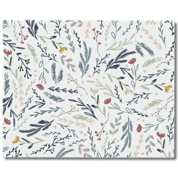 CounterArt "Floral Sketch" Tempered Glass Cutting Board 15” x 12”