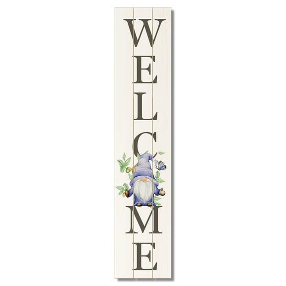CounterArt "Gnome Welcome" Decorative Indoor/Outdoor Pallet Wood Sign 36" by 7.5"