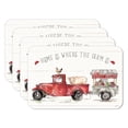 thumbnail image 1 of CounterArt Red Truck Farm Reversible Easy Care Plastic Tabletop Placemat 4-Pack, 1 of 8