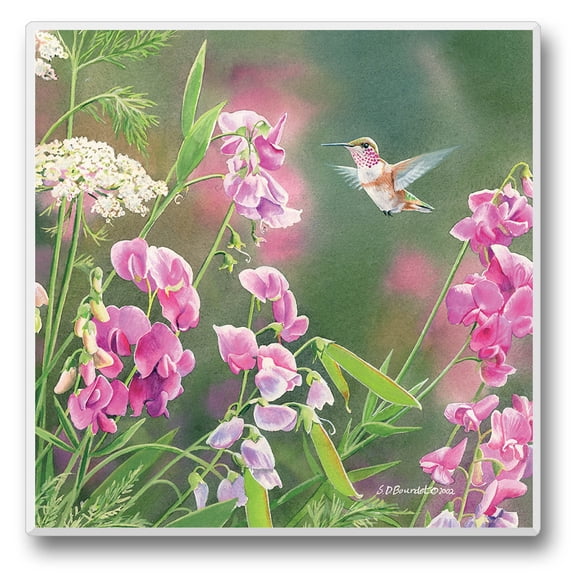 CounterArt Hummingbird Flight Single Tumbled Tile Coaster