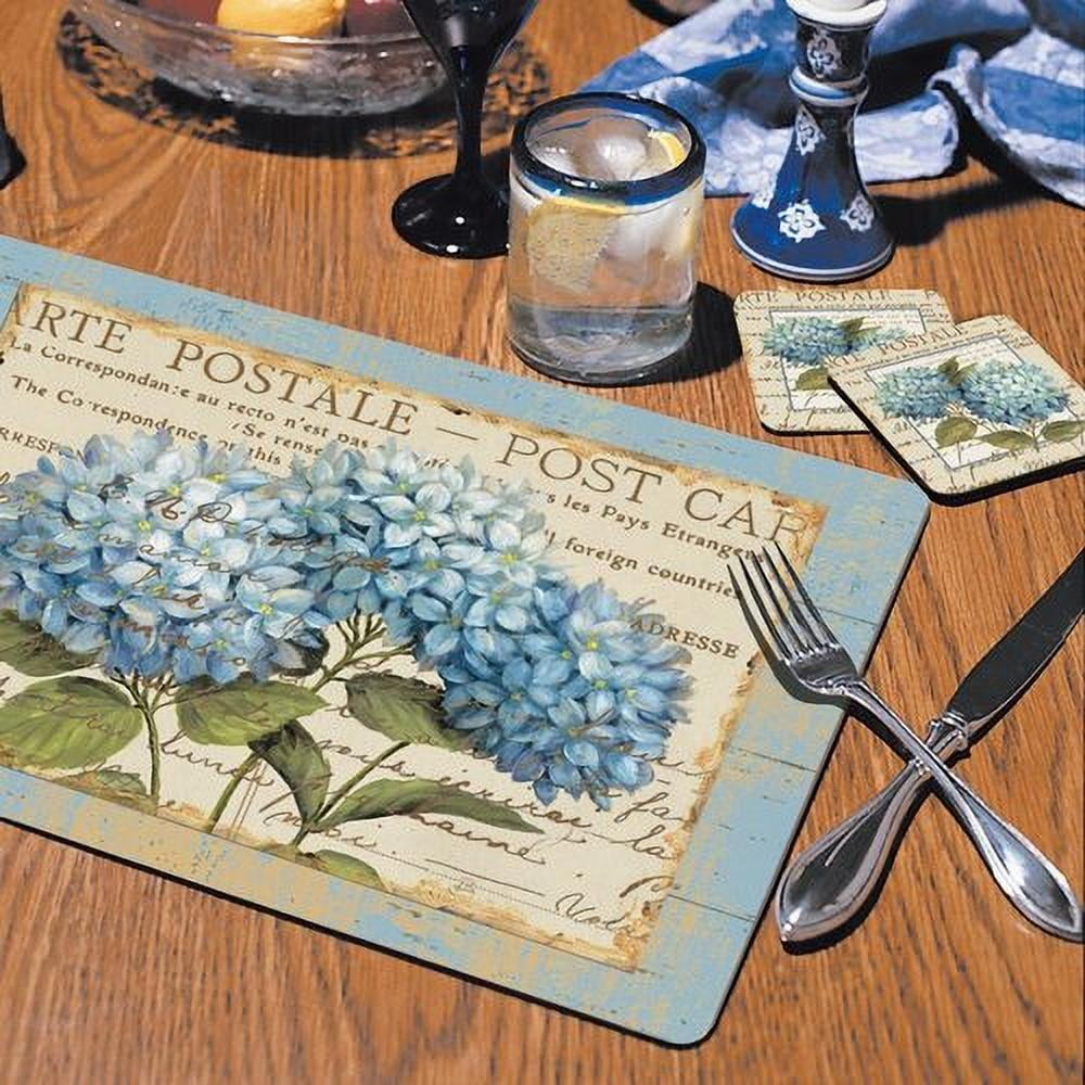CounterArt Hydrangeas Hardboard 12'' Placemat (Set of 2)
