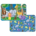 thumbnail image 1 of CounterArt "Jungle Friends" Childs Reversible Rectangular Tabletop Placemat 4 Pack, 1 of 8