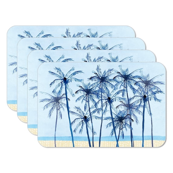 CounterArt "Laguna Palms" 4-Pack Reversible Tabletop Placemats