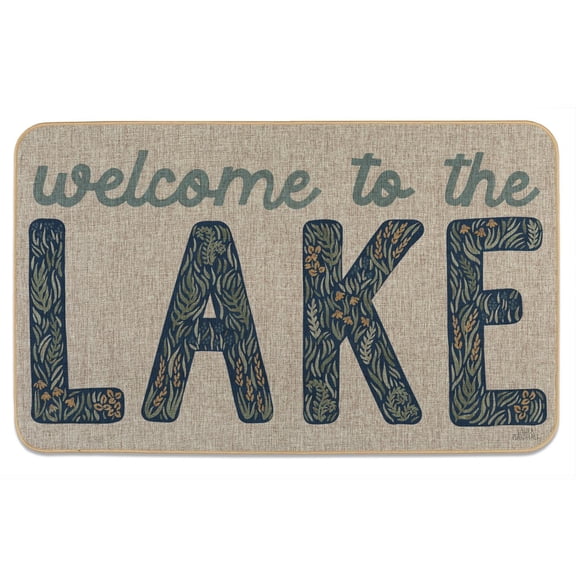CounterArt "Lakeside Days" Indoor/Outdoor Linen Look Welcome Mat