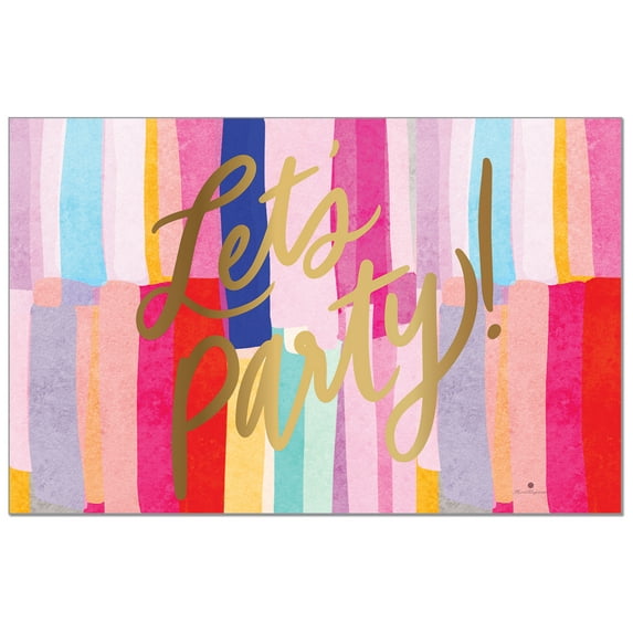CounterArt "Let's Party" 24 Sheet Reusable Premium Paper Placemats