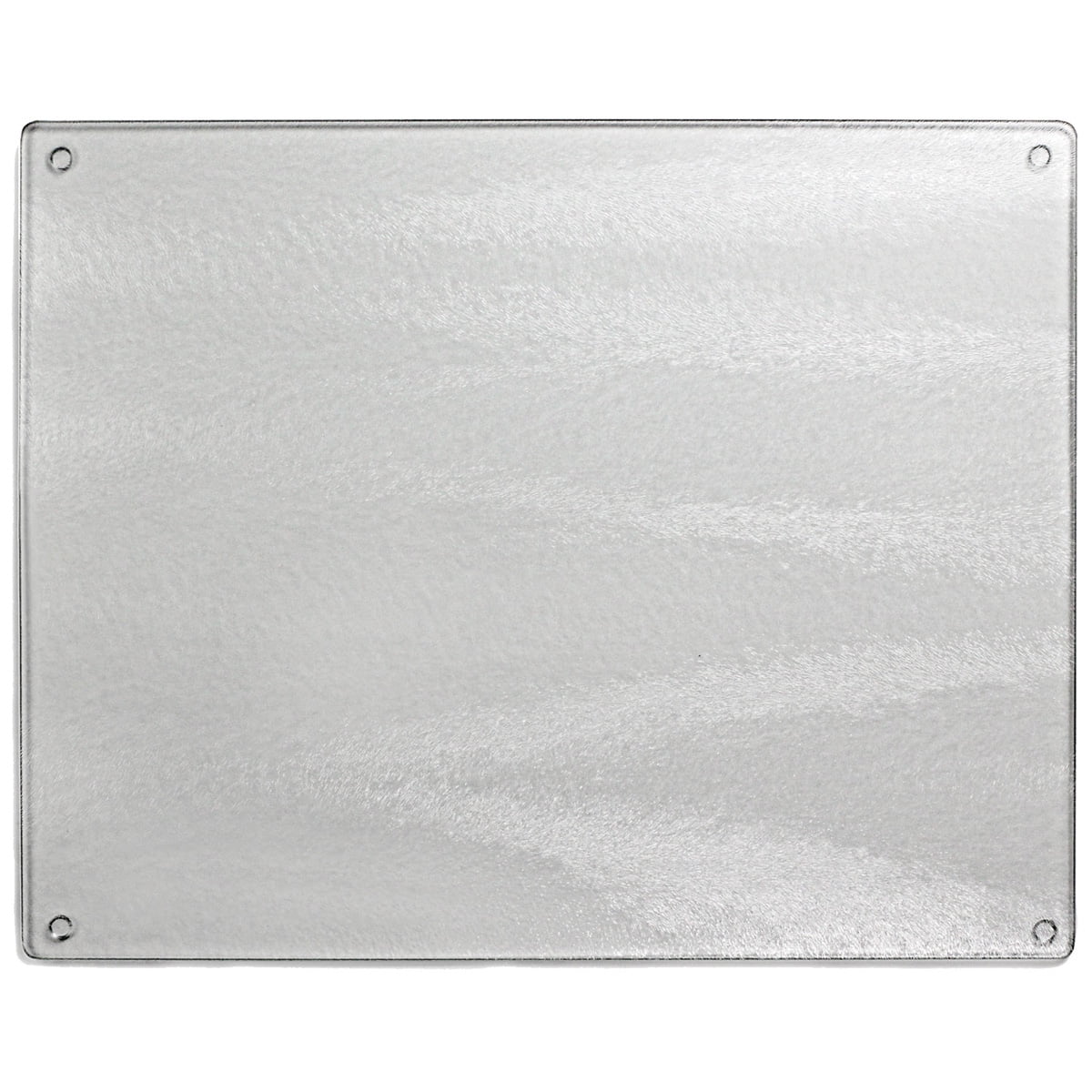 Lightly Frosted Clear Tempered Glass Rectangular Cutting Board 20" x 16"