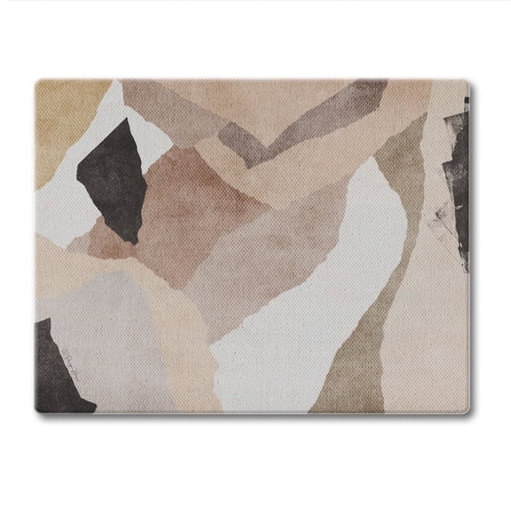 CounterArt Mocha Abstract 3mm Tempered Glass Cutting Board 10" by 8"