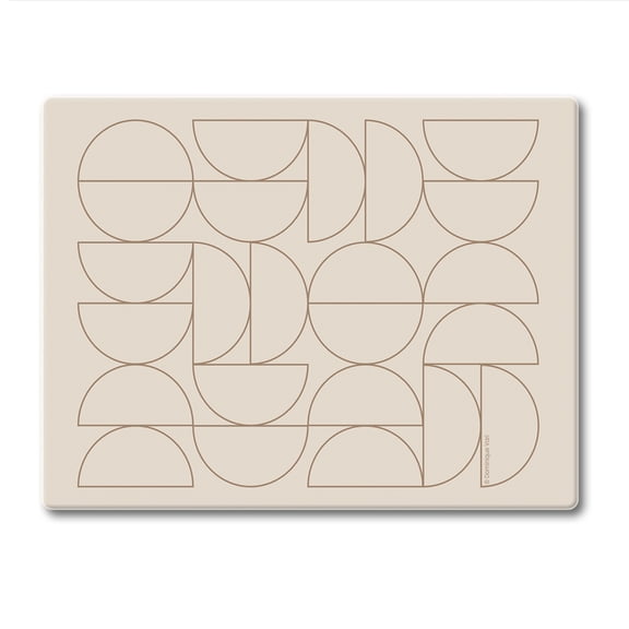 CounterArt "Mocha Moon" 3mm Tempered Glass Cutting Board 10" by 8"