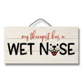 thumbnail image 1 of CounterArt "My Therapist Has A Wet Nose" Decorative Slatted Pallet Wood Sign 12" by 6", 1 of 7