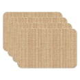 thumbnail image 1 of CounterArt "Natural/Brown' 4-Pack Faux Basket Weave Reversible Placemats, 1 of 8