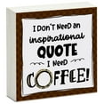 thumbnail image 1 of CounterArt "Need Coffee" Artistic Freestanding Solid Wood Block Sign 3.75” Square, 1 of 5