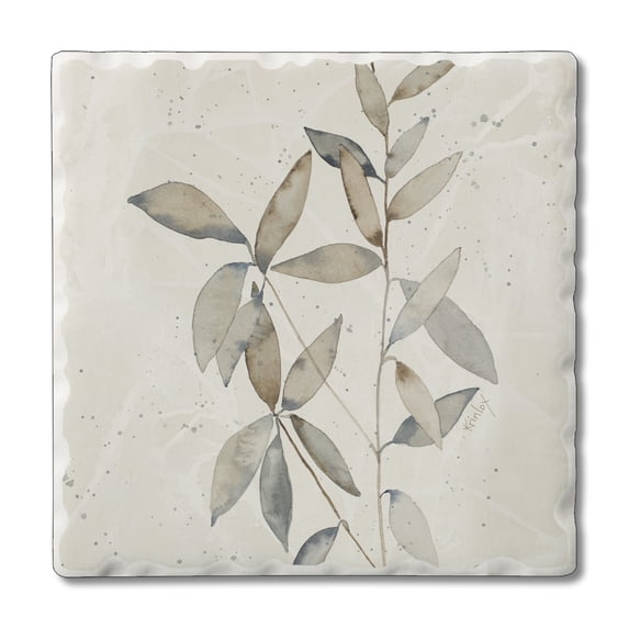 Thirstystone Neutral Botanicals I Single Stone Tumbled Tile Coaster Create Your Own Set
