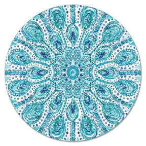 CounterArt Ocean Fantasy Tempered Glass Lazy Susan Turntable 13" Round