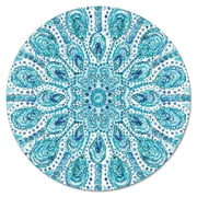 CounterArt Ocean Fantasy Tempered Glass Lazy Susan Turntable 13 Round