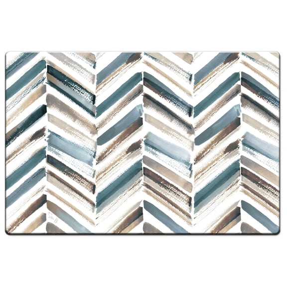 Highland Home Painted Chevron Comfort Kitchen Floor Mat 30" by 20"