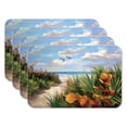 thumbnail image 1 of CounterArt "Path to the Ocean" 4 Pack Reversible Flexible Plastic Tabletop Placemats, 1 of 8