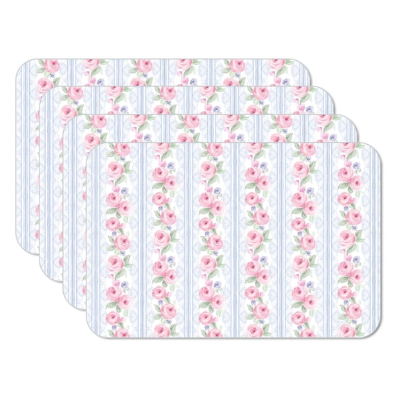 CounterArt Pure Romance 4-Pack Reversible Plastic Tabletop Placemats
