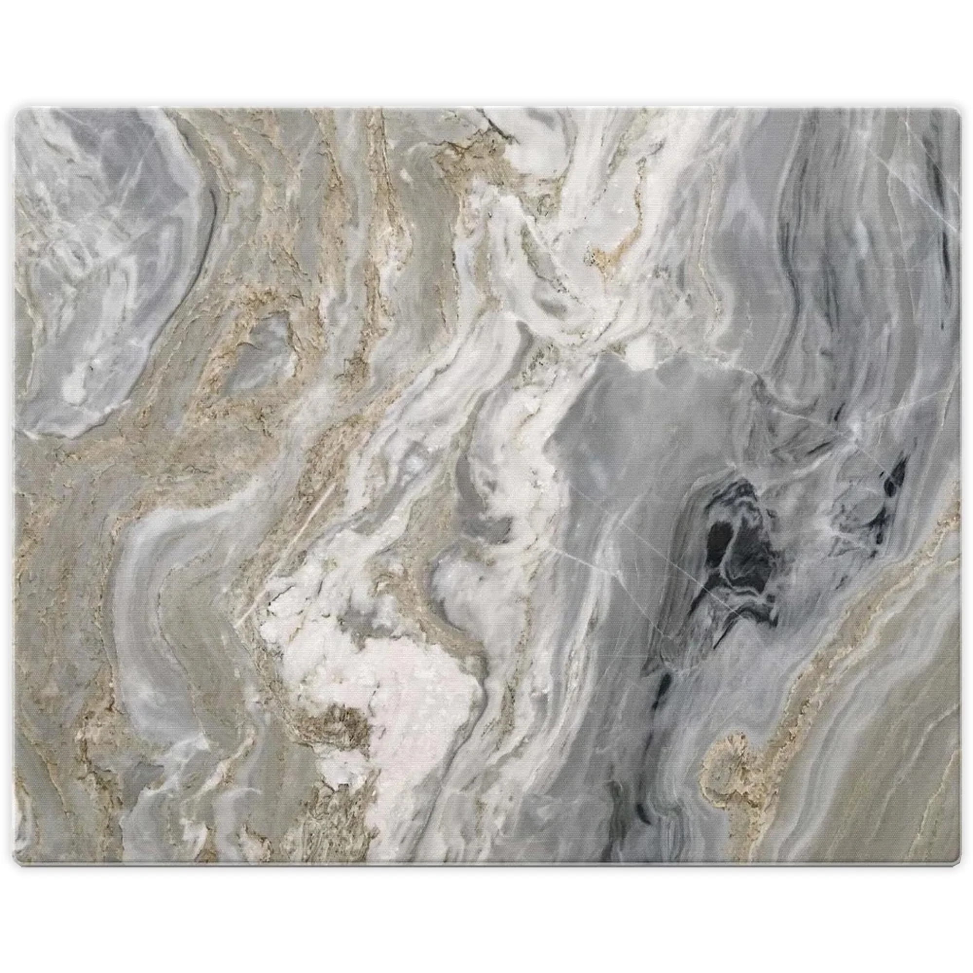 Quartz Design Gray and White Tempered Glass Cutting Board