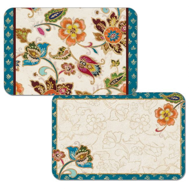 CounterArt Reversible Boho Chic Rectangular Wipe Clean Placemat 4 pack ...