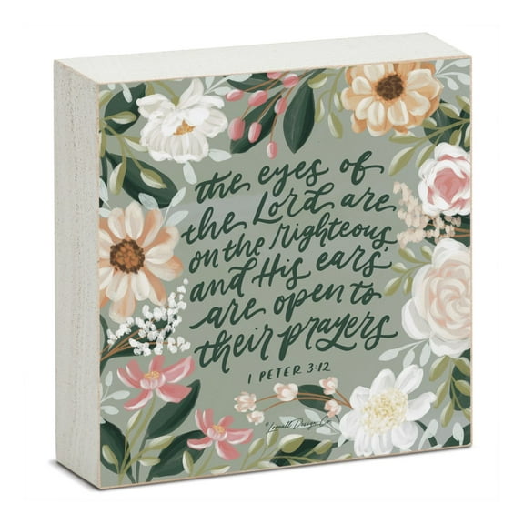 CounterArt "Righteous" Freestanding Solid Wood Block Sign