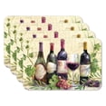 thumbnail image 1 of CounterArt "Rustic Wine" 4 Pack Reversible Flexible Plastic Tabletop Placemats, 1 of 8