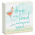 thumbnail image 1 of CounterArt "Sand Surf Sun" Artistic Freestanding Solid Wood Block Sign 3.75” by 3.75”, 1 of 5