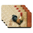 thumbnail image 1 of CounterArt "Rooster" 4-Pack Reversible Flexible Plastic Tabletop Placemats, 1 of 7
