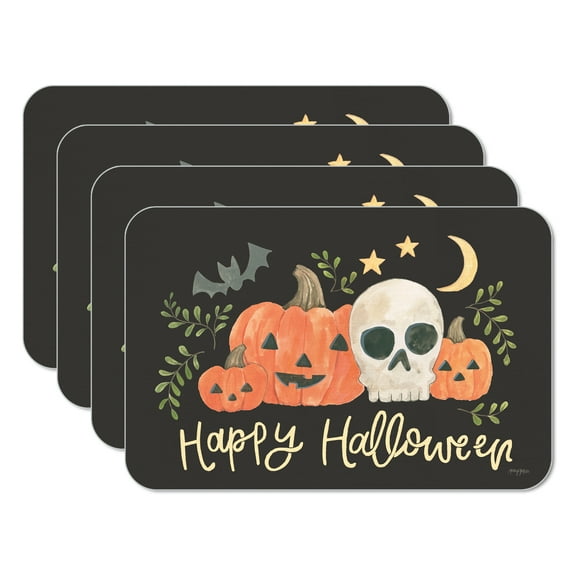 CounterArt "Spooky" 4-Pack Reversible Tabletop Placemats
