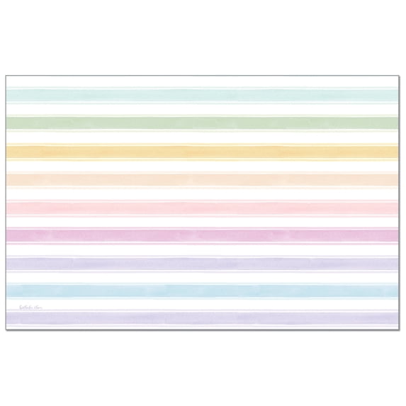 CounterArt "Spring Stripes" 24-Sheet Premium Paper Placemats