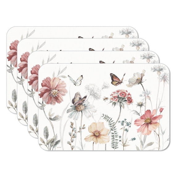 CounterArt "Country Weekends" 4-Pack Reversible Flexible Plastic Placemats