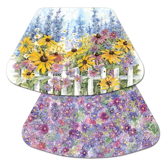 CounterArt "Springtime Garden" 4-Pack Reversible Wedge Placemats