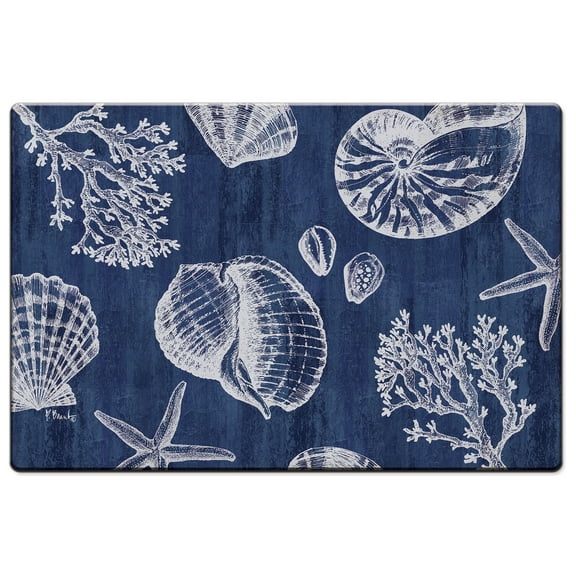 CounterArt "St. Tropez Shells" Decorative Kitchen Floor Mat
