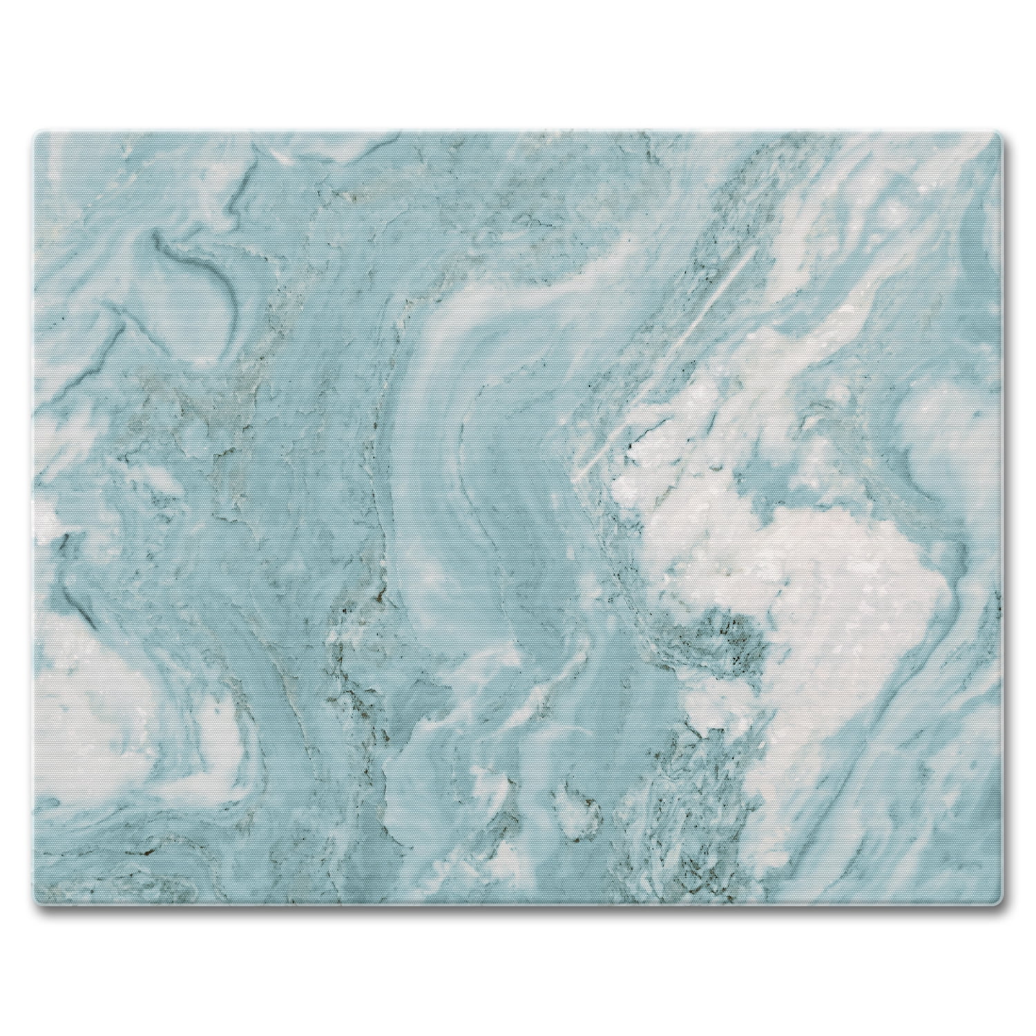 Teal Quartz Design Rectangular Tempered Glass Cutting Board