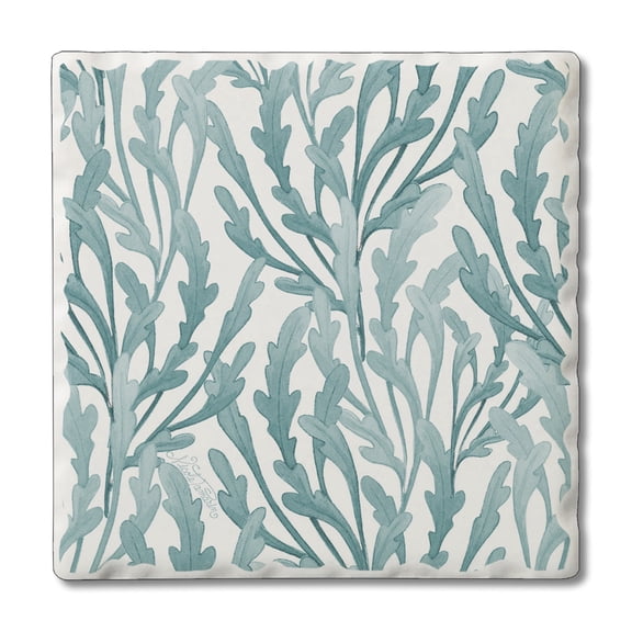 Thirstystone Teal Seaweed Single Tumbled Tile Coaster Create Your Own Set