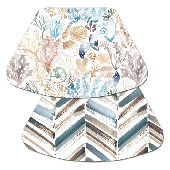 CounterArt "Tidepool" 4-Pack Reversible Wedge Tabletop Placemats