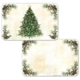 thumbnail image 1 of CounterArt "Vintage Christmas Tree" Reversible Easy Care Flexible Plastic Placemat, 4 Pack, 1 of 9