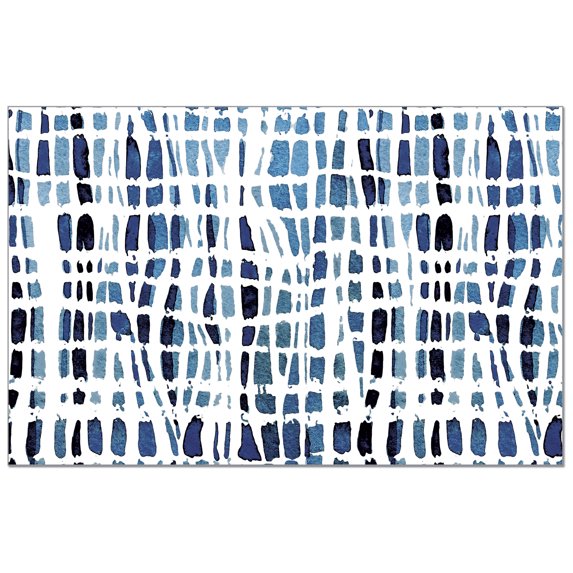 CounterArt "Wavy Lines Indigo" 24-Sheet Premium Paper Placemats